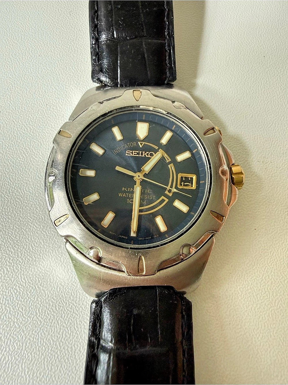Seiko 5Y23-8090 Two-Tone Watch Black mechanical